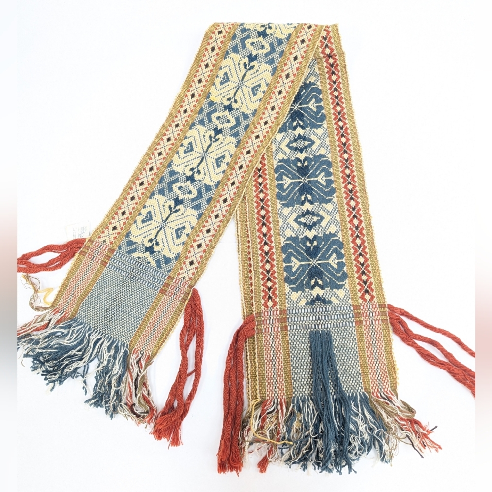 Lithuanian Vintage Folk Art Handmade Juosta 100 Inch Table Runner [113]